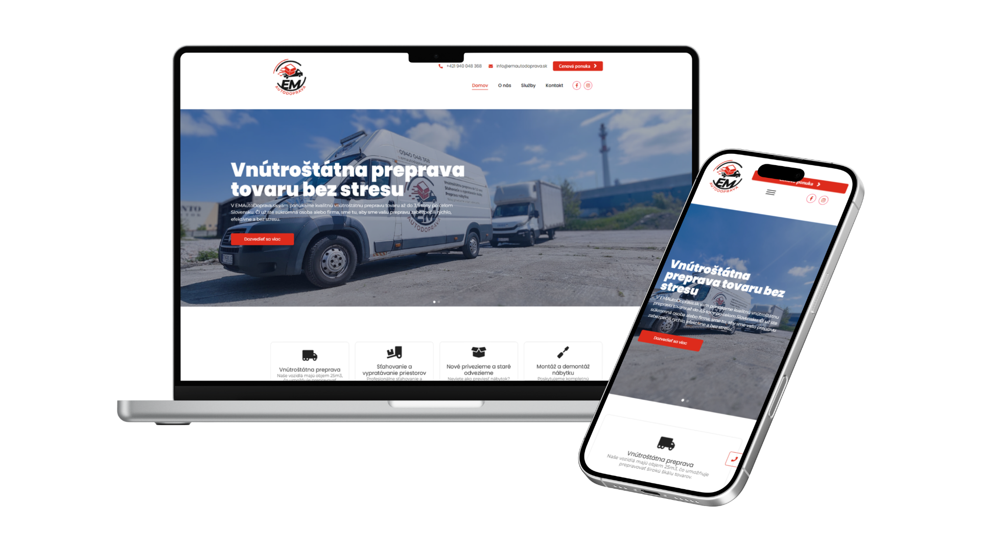 EM Autodoprava s.r.o. — Firemný web